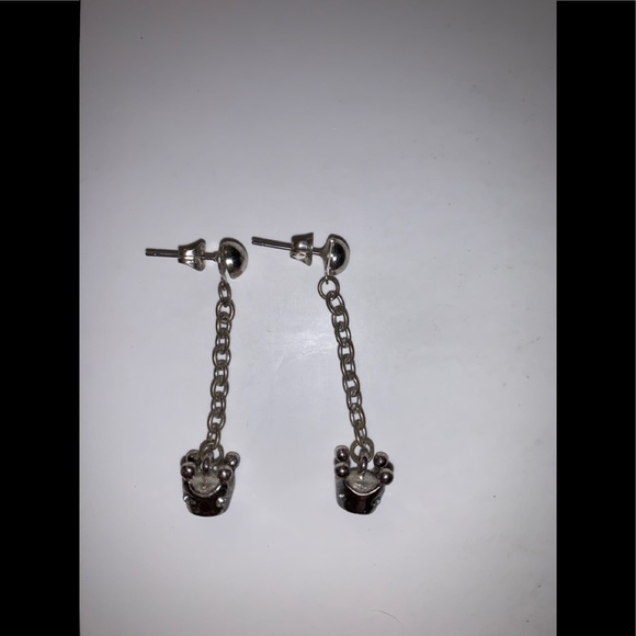 Dangly Royal Princess Tiara Crown Earrings - Picture 1 of 6